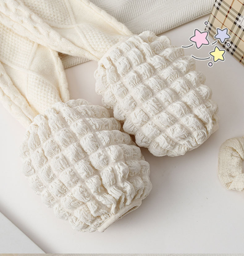 泡泡格袖套秋冬季防污耐脏学生羽绒服大衣护袖成人工作办工套袖子详情7