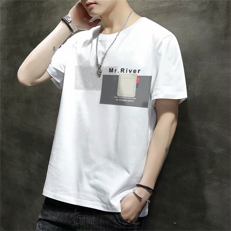 夏季男士短袖t恤圆领丅恤夏装潮牌体桖潮流打底衫修身上衣服半袖详情2