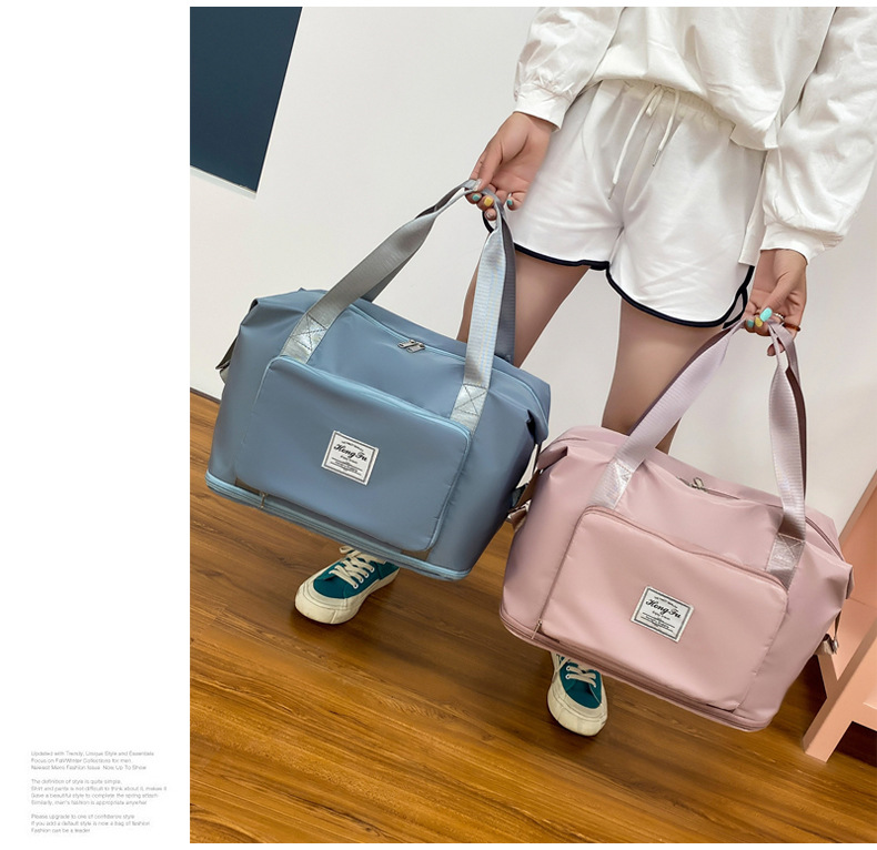 Wholesale dry and wet separation sports hand-held shoulder bags, yoga and fitness bags, folding and storage large-capacity travel bags, LOGO pic 56