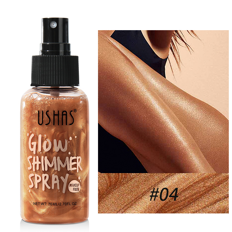 USHAS cross-border in-stock bestseller Liquid Highlighter Brightening Foundation, Concealer, long-lasting, waterproof and glitter powder pic 12