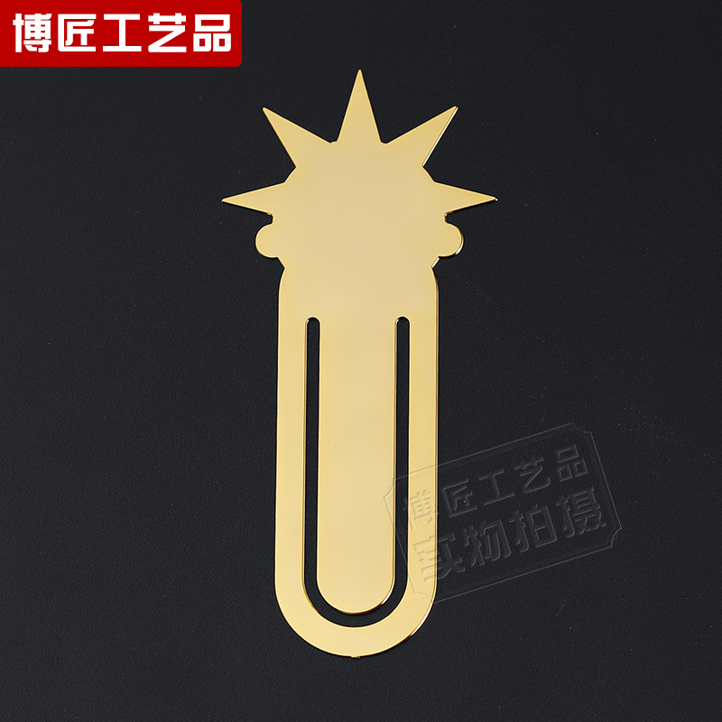Custom-made brass corroded book sign metal card bookmark set, school graduation souvenir bookmark baked paint pic 7