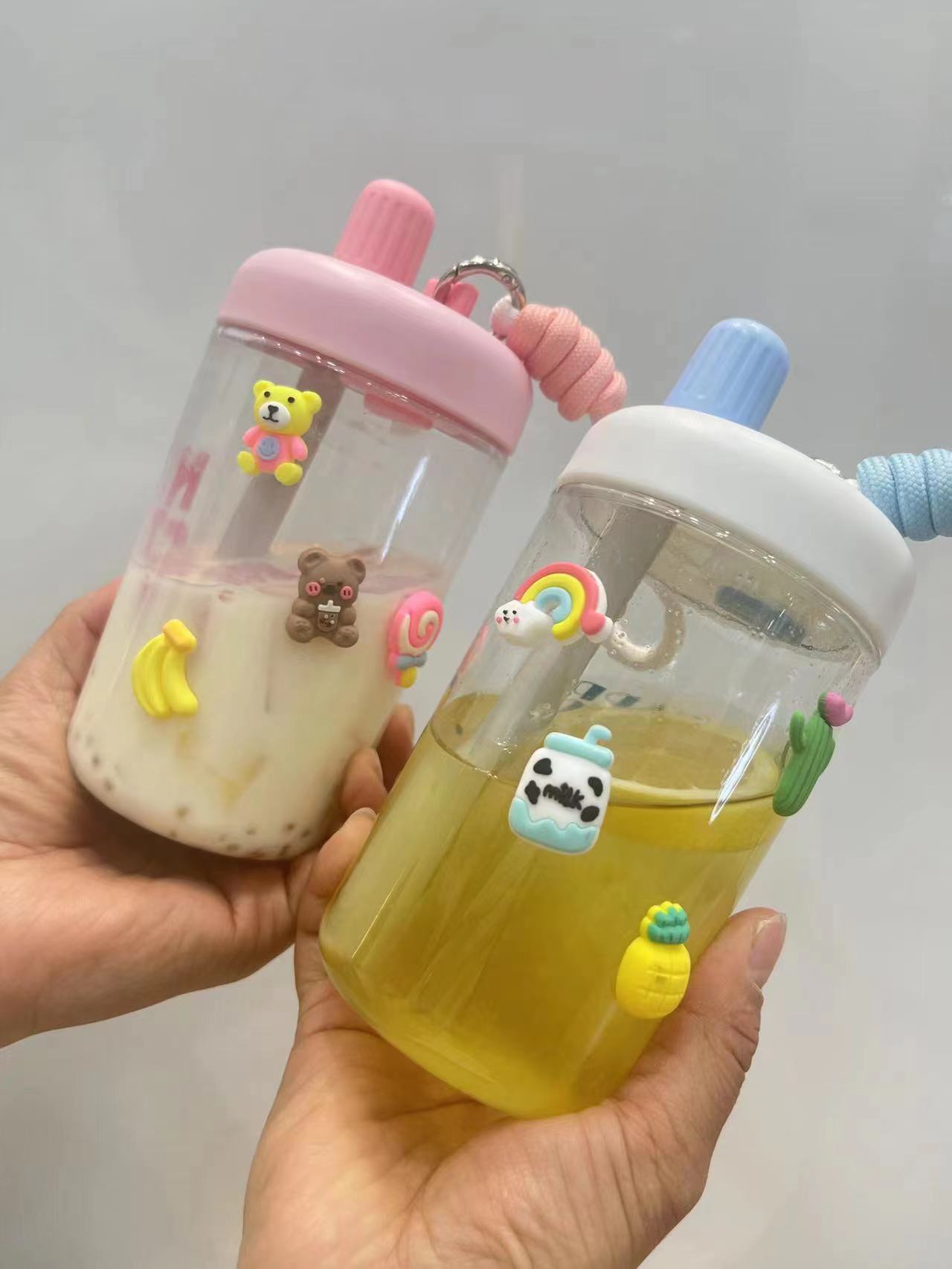 迷你顿顿杯儿童学生男女塑料杯便携户外大容量吸管杯高颜值随手杯详情9