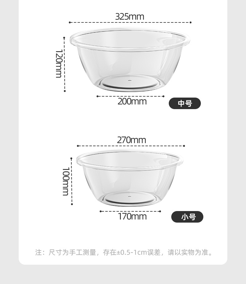 洗脸盆透明加厚轻奢学生宿舍脸盆家用脸盆百货超市的批发生活用品详情18