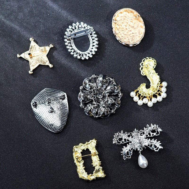 正品职业阿玛施特胸针复古高档气质奢华珍珠镶钻别针女西装配饰品详情10