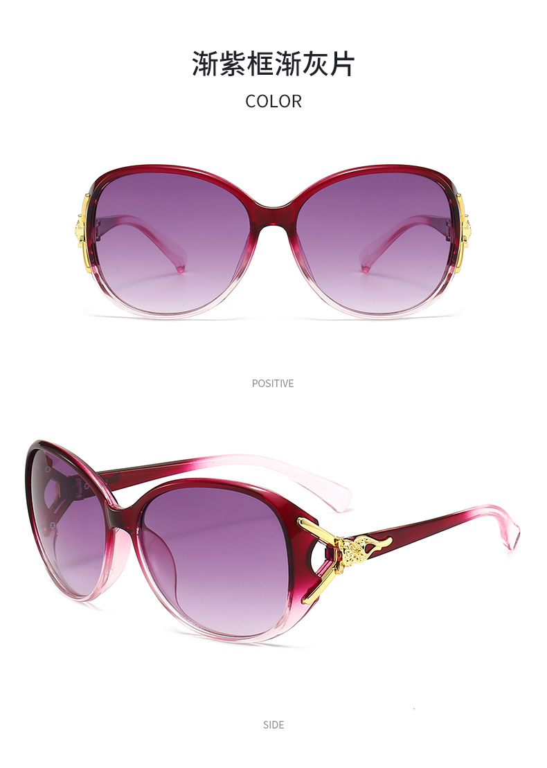 盛夏太阳镜女2023新款防紫外线大脸显瘦高级墨镜女感狐狸头JC-5详情10