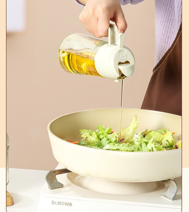 Portable glass oil spray bottle, kitchen dual-purpose atomizing oil spray bottle, household food-grade non-stick glass oil bottle pic 8