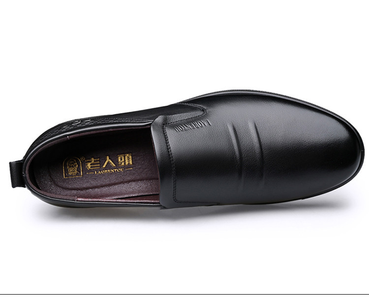 Elderly head leather shoes for men 2024 Spring and Autumn Factory soft-soled shoes for men with hollowed-out lazy shoes for men casual single shoes 117072 pic 24