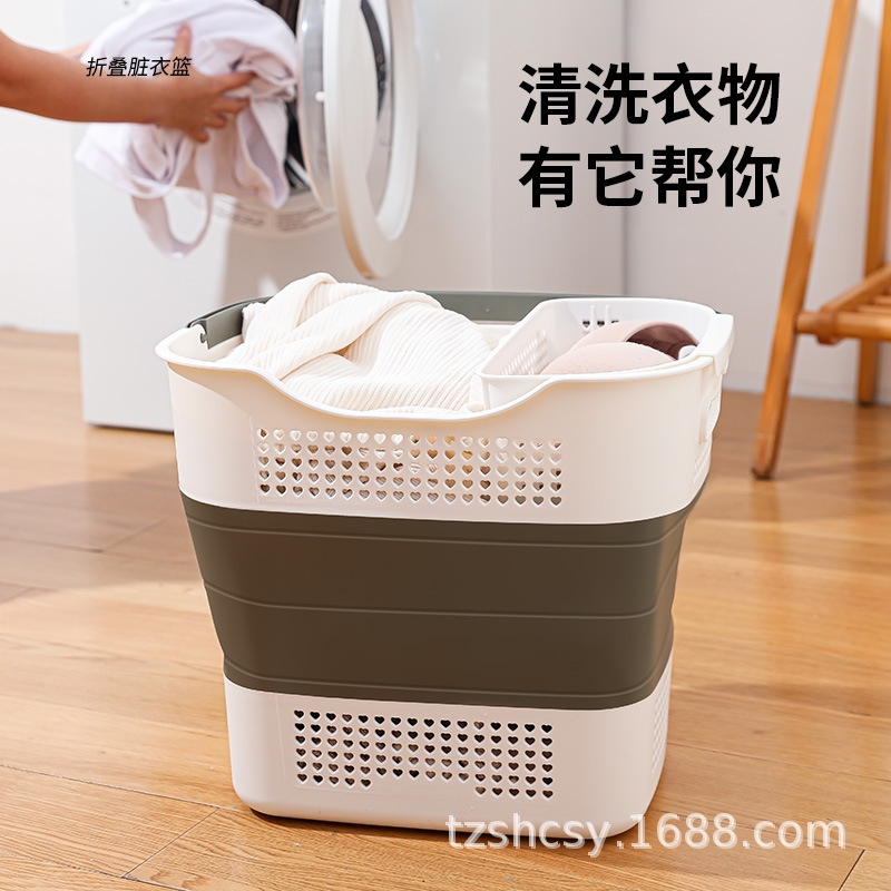 一件代发 新款衣服折叠收纳篮 脏衣篮儿童玩具篮家居日用品小百货详情8