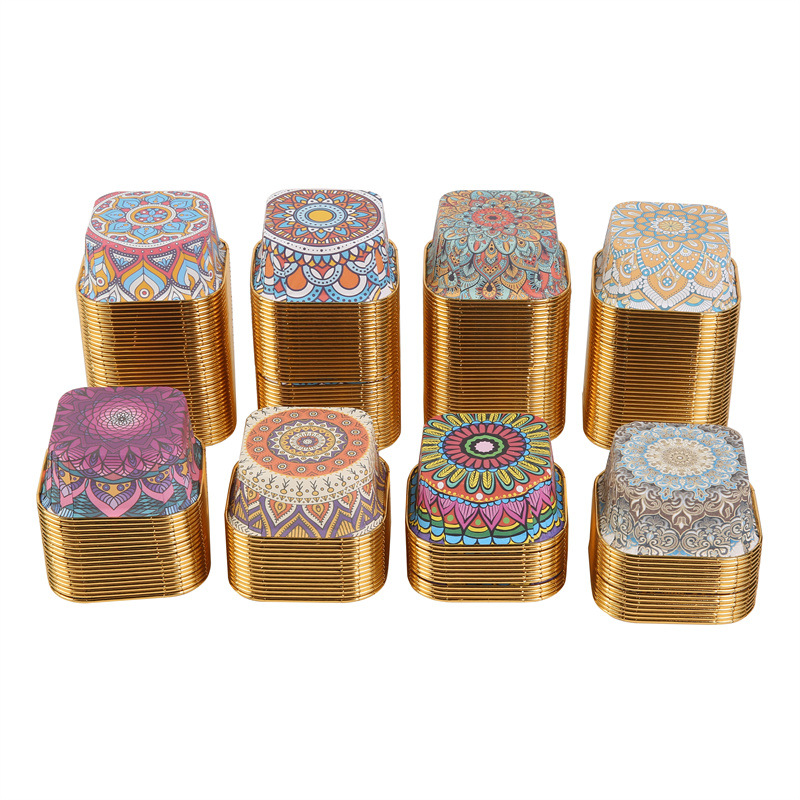 中东款蛋糕纸杯波西米亚风蛋糕纸单面金正方形蛋糕杯详情2