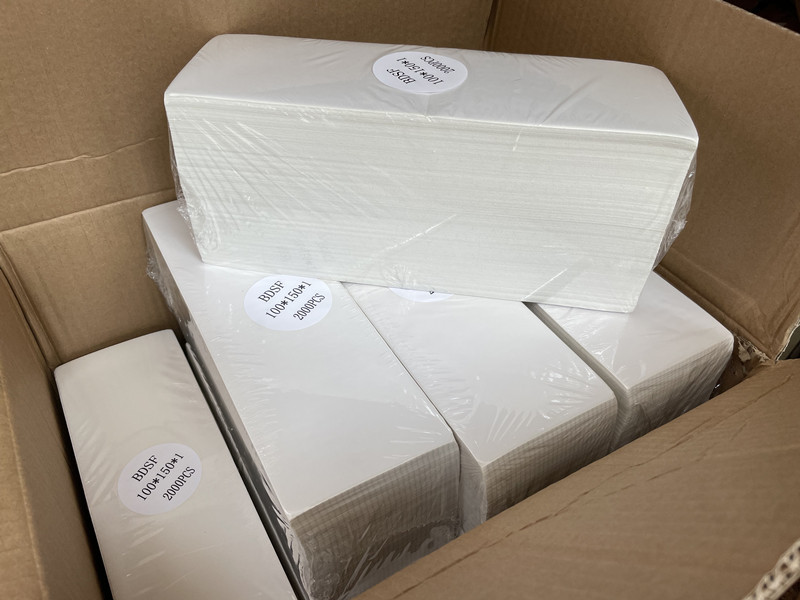 Three-proof thermal paper self-adhesive label 100*100 *150 foldable Epacket electronic waybill printing paper pic 10