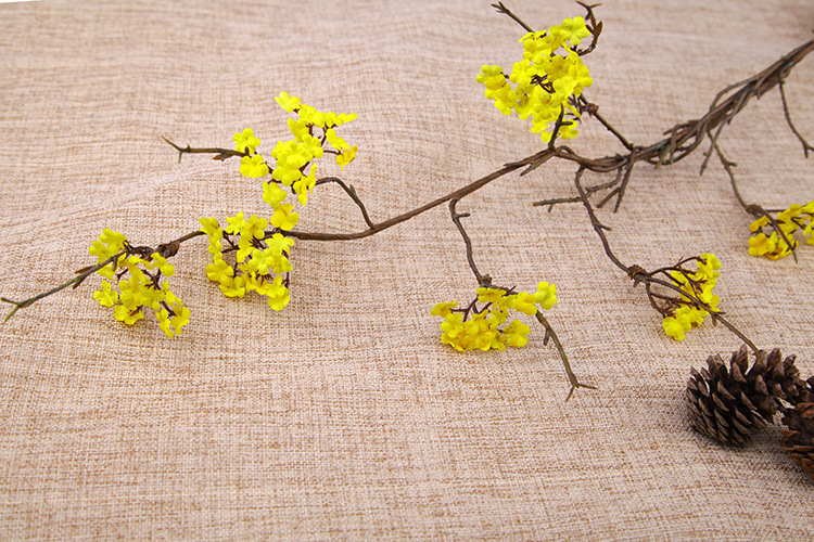 Zen-themed faux cherry blossom vine branches for home decoration, realistic small floral dry branches, tea room artificial flower ornaments, and simple flower arrangements pic 21