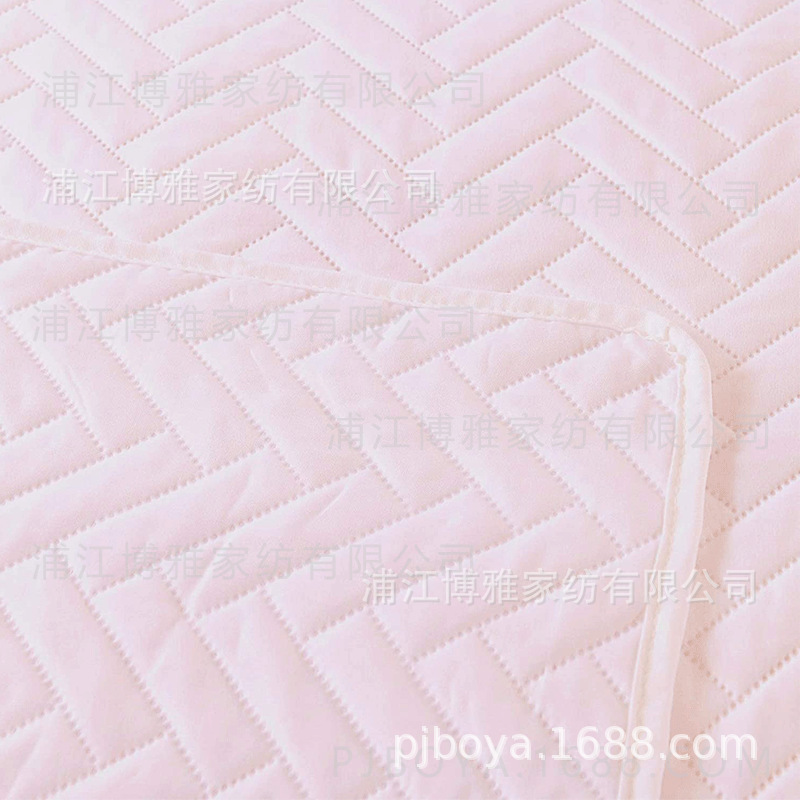 Boya Wholesale Fleece 3D ultrasonic Spring and Summer plain pillowcase, embossed cotton fabric embroidered washed quilt, pillowcase quilting pic 18