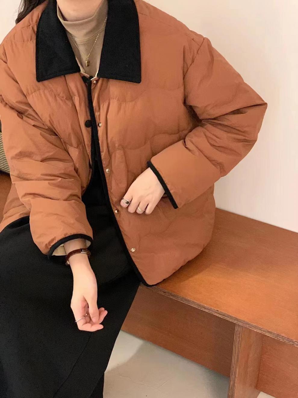 Lapel Dongdaemun light down cotton-padded jacket for women, short chanel-style cotton-padded jacket, casual coat for winter pic 24