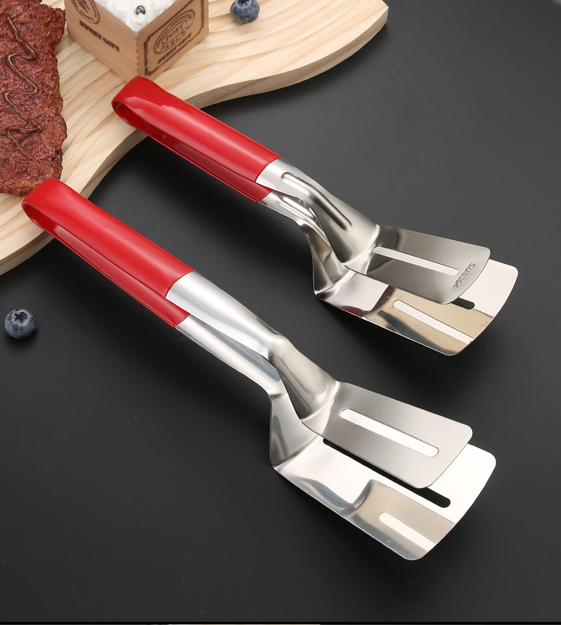 不锈钢多功能煎鱼夹煎铲牛排夹子厨房食品夹烧烤夹面包夹煎饼夹子详情16