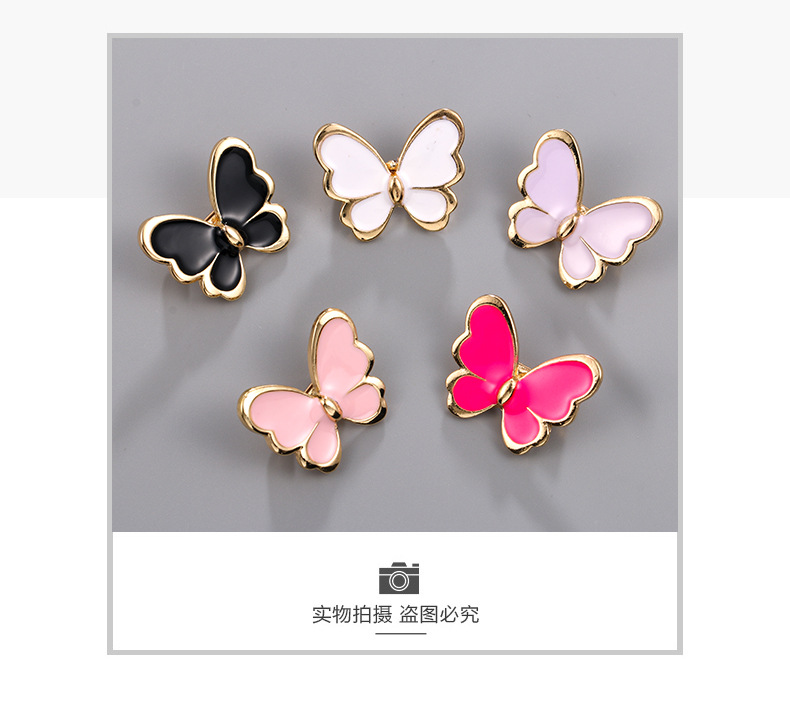 韩版滴油小蝴蝶服装胸针 时尚昆虫胸花 简约气质动物别针配饰品详情2