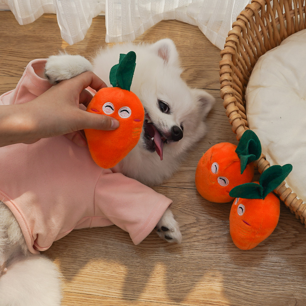 Pet dog plush sound-making toy, bb calling pet cat toy, carrot plush toy, for pet toys pic 14