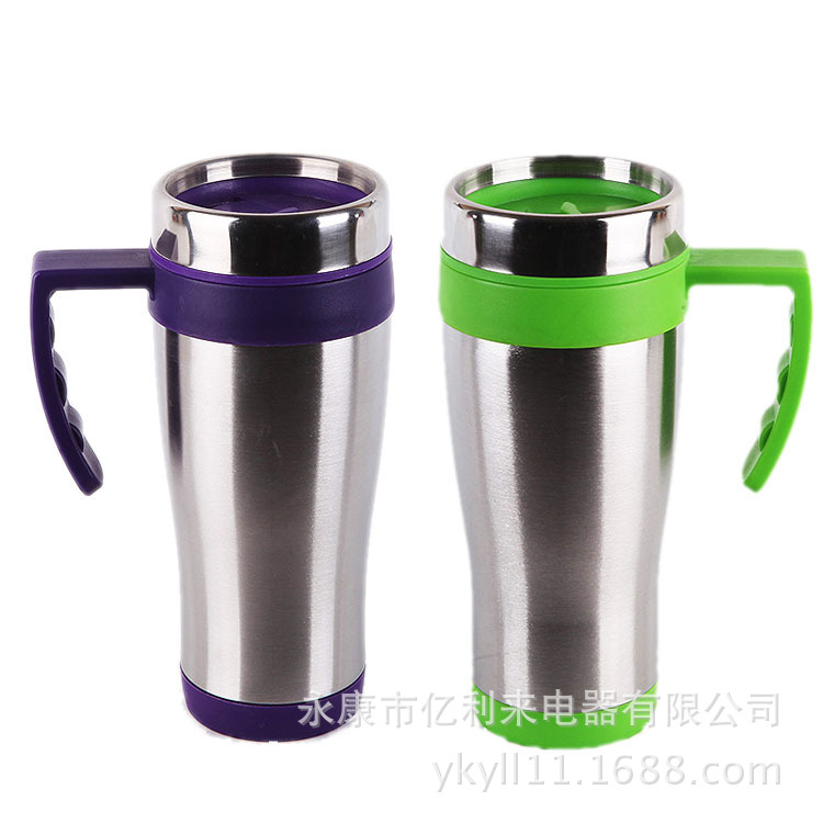 Stainless steel plastic double-layer portable coffee cups are exported to the United States. The original manufacturer produces car cups pic 10