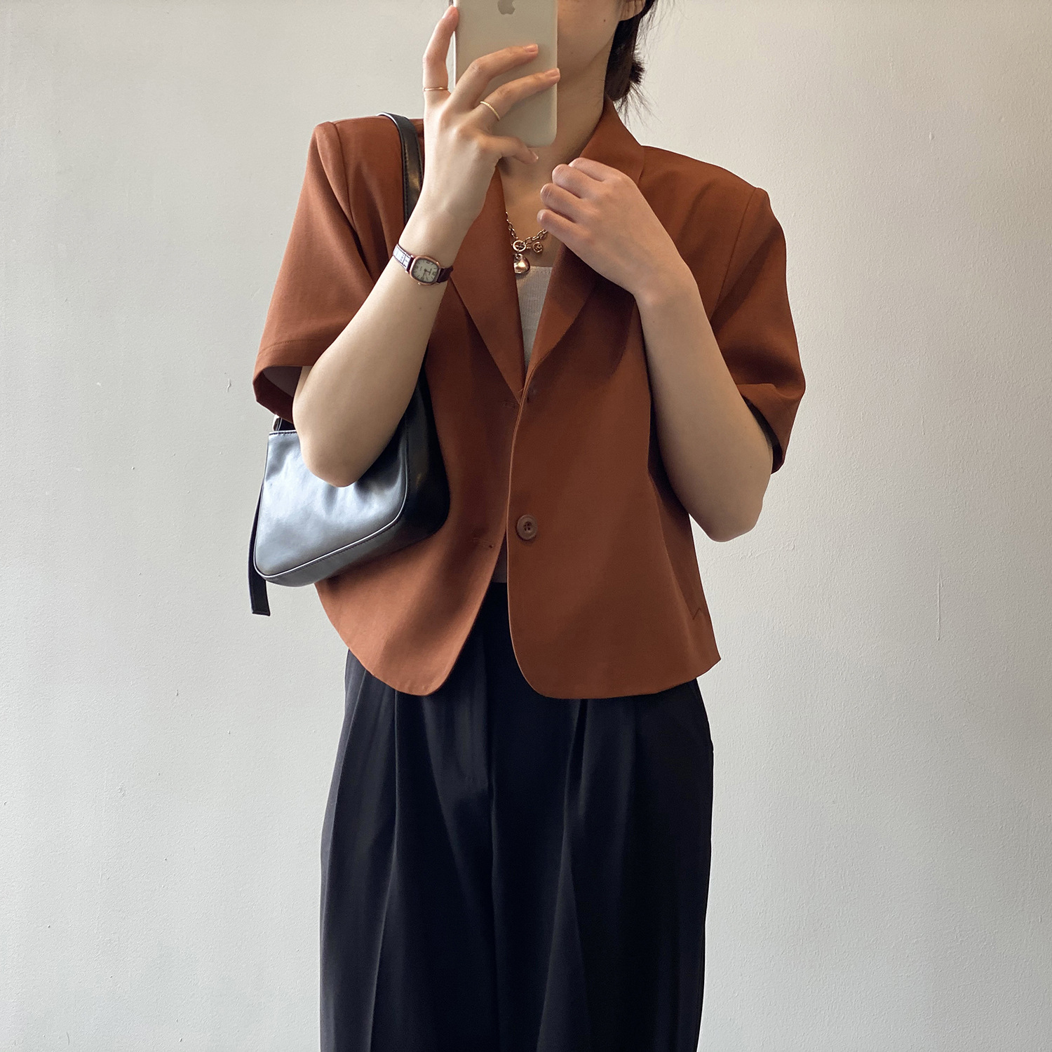 Yanshuang Solid Color short-sleeved blazer for women 2022 Summer New Korean Style loose and elegant short jacket 80158 pic 20
