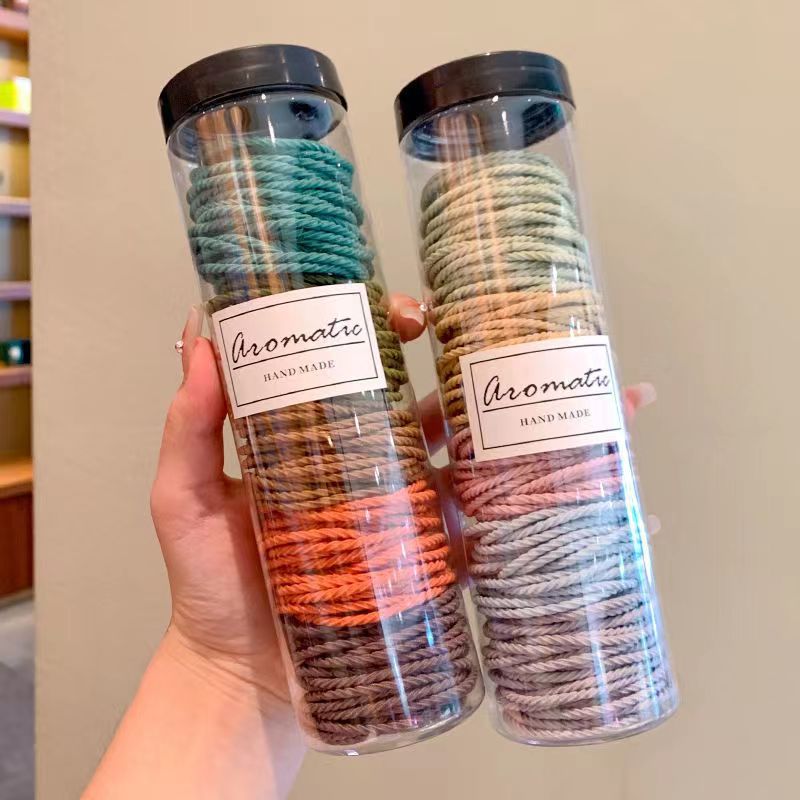 Black high-elasticity and durable rubber band female Korean-style simple and elegant hair tie, headband, high ponytail leather case and hair accessory pic 1