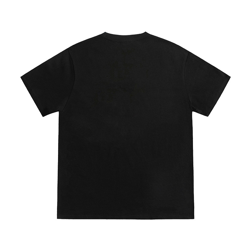 重磅纯棉刺绣男女短袖t恤宽松潮牌国潮半袖五分加肥加大码体恤详情4