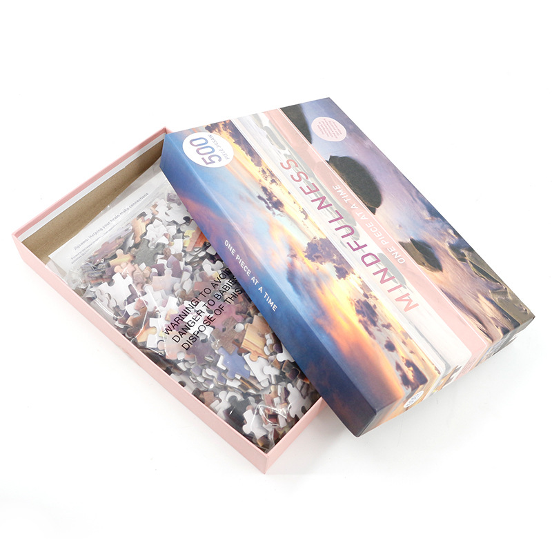 定制 跨境成人拼图500片风景拼版纸质益智玩具创意拼图详情6