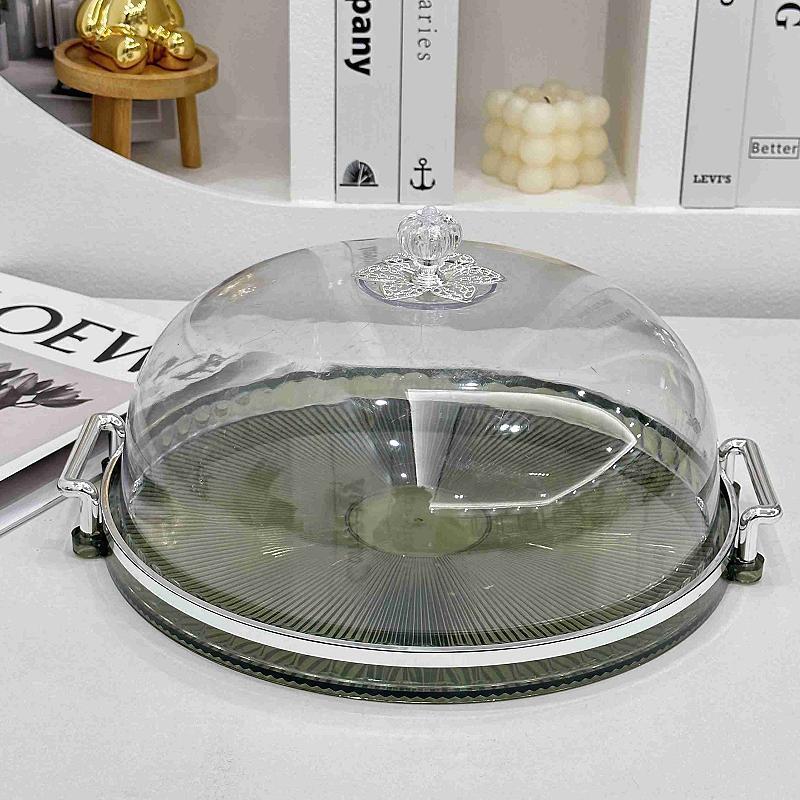 35蛋糕托盘家面包水果试吃盘带盖子透明塑料罩甜品盘蛋糕展示托盘详情8