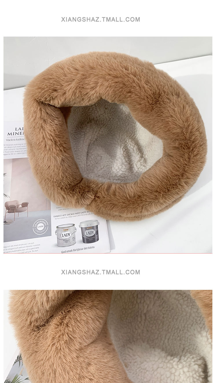 秋冬加厚毛绒保暖渔夫帽女防寒防风护耳盆帽北方冬天卷边蒙古帽子详情17