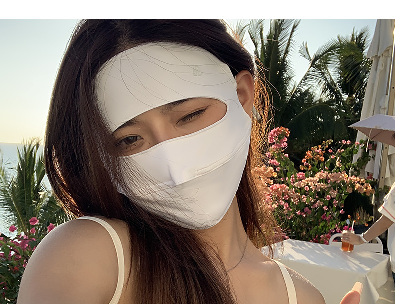 全脸防晒面罩夏季百搭防紫外线透气遮阳防晒口罩原纱冰丝脸基尼详情21