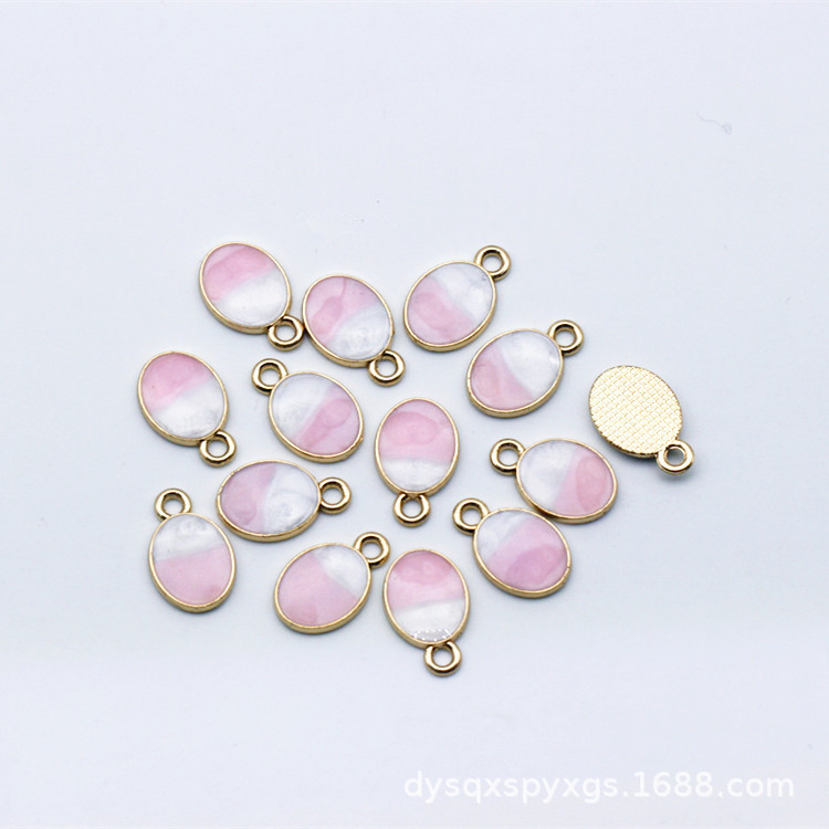 DLY Accessory alloy painting Oil Planet Oval-shaped accessory clothing hair accessory bracelet connection pendant pic 4