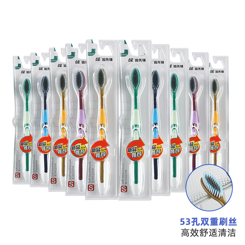 【10 Pieces 】 Yangzhou Macaron Toothbrush, soft-bristled Premium toothbrush, adult household, individually packaged medium-bristled toothbrush pic 9