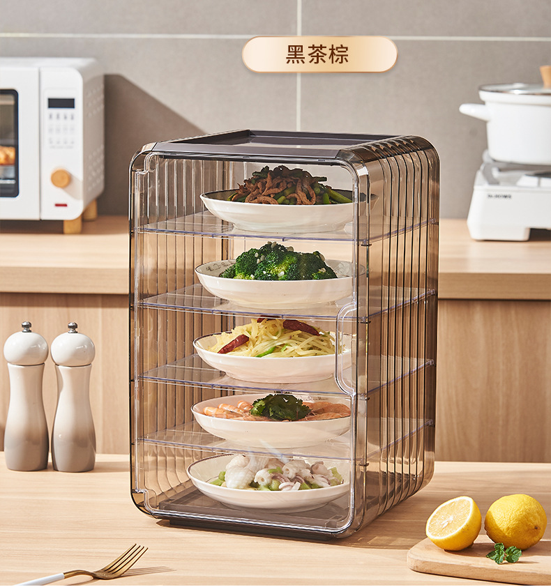 New type of insulated food cover, household plastic multi-layer insulated lunch box, leftover food preservation and storage, dust-proof food cover pic 23