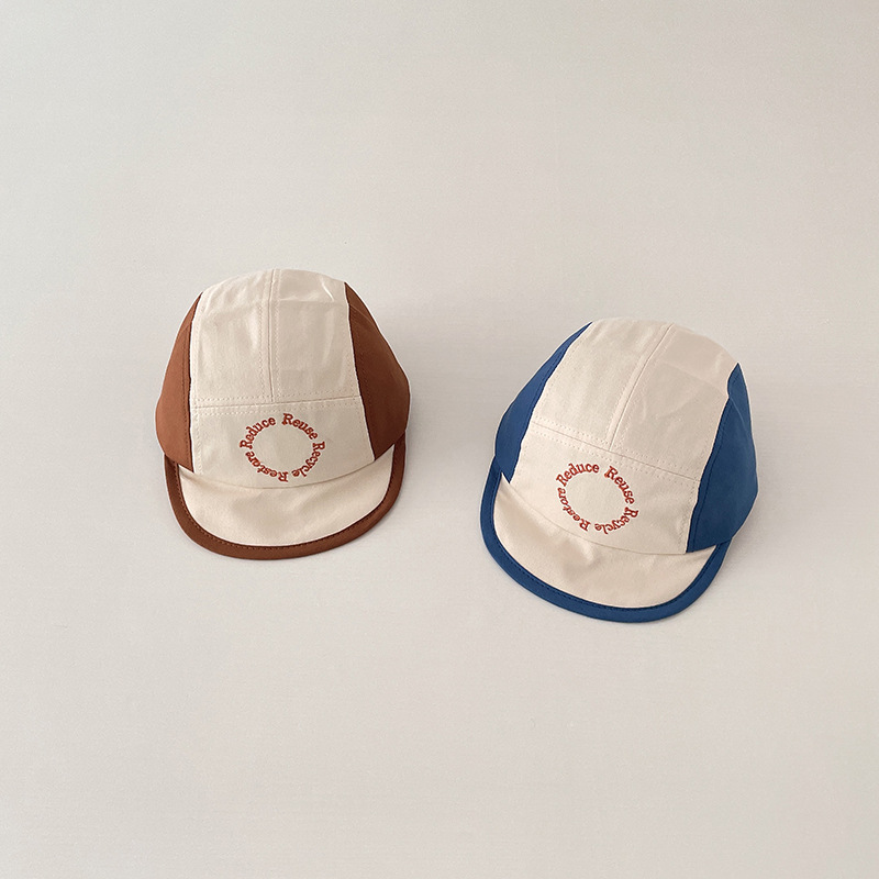 Baby baseball caps, spring pure cotton caps for infants, boys and girls, Korean-style color-blocked spring and autumn soft brim baseball caps pic 7