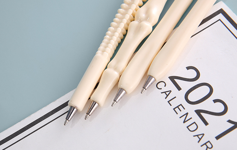 C Cross-border Exclusive bone Ballpoint pens, creative and personalized black signature pens, new and unique stationery items, funny bones pic 4
