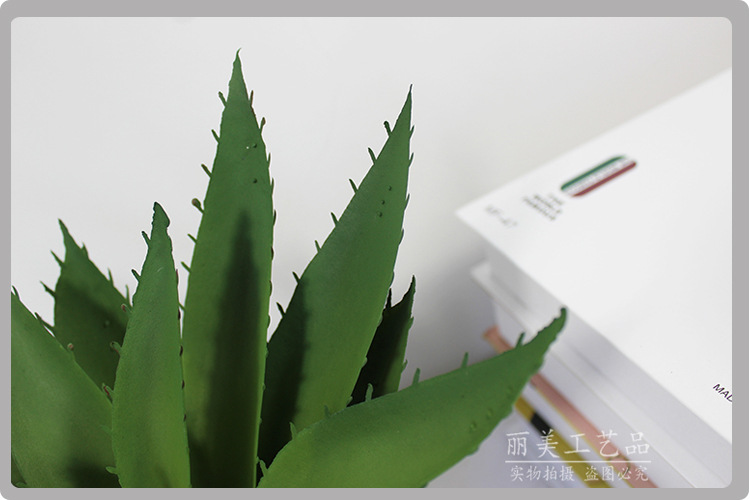 Artificial aloe vera potted plant, mini indoor decoration, artificial tree, artificial small green plant, Nordic artificial green plant ornament, reed pic 19