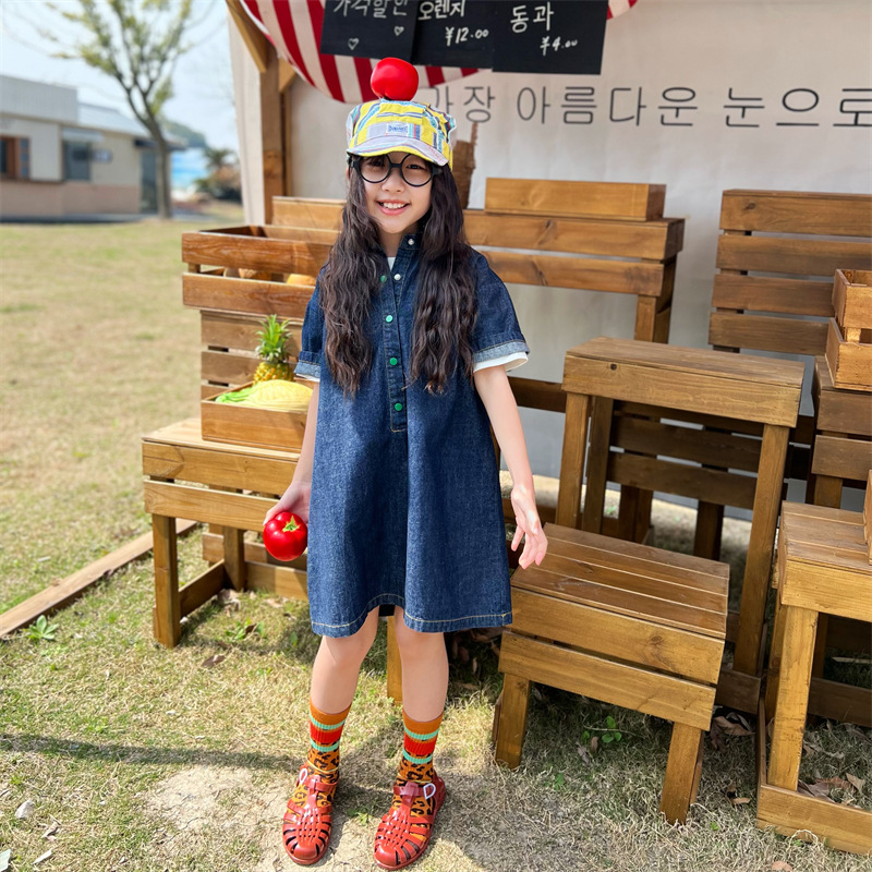 Новый день девочек 2024 года с вышитыми значками, отмечающими ковбойские платья и юбки девочек с короткими рукавами pic 2