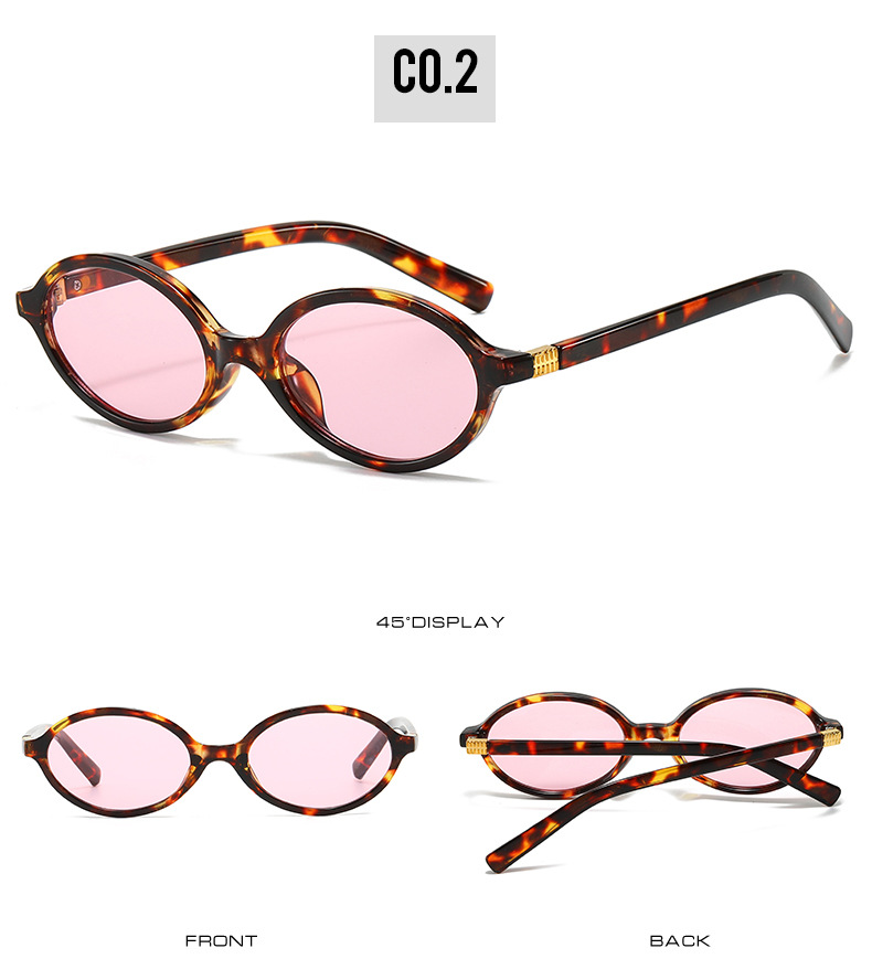 24爆款欧美时尚椭圆小框墨镜女高级感太阳镜女跨境批发sunglasses详情8