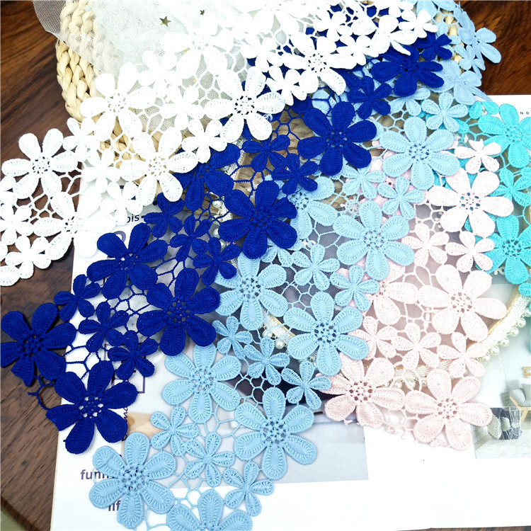 Factory direct sales of lace, milk silk water-soluble lace, classic clothing accessories, plum blossom embroidery. Colors available upon order pic 3