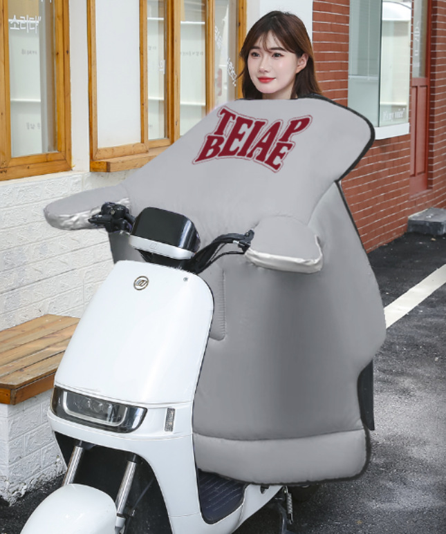 电动车挡风被亲子款冬季加厚防风罩摩托车通用挡风被护腿护肩罩详情13