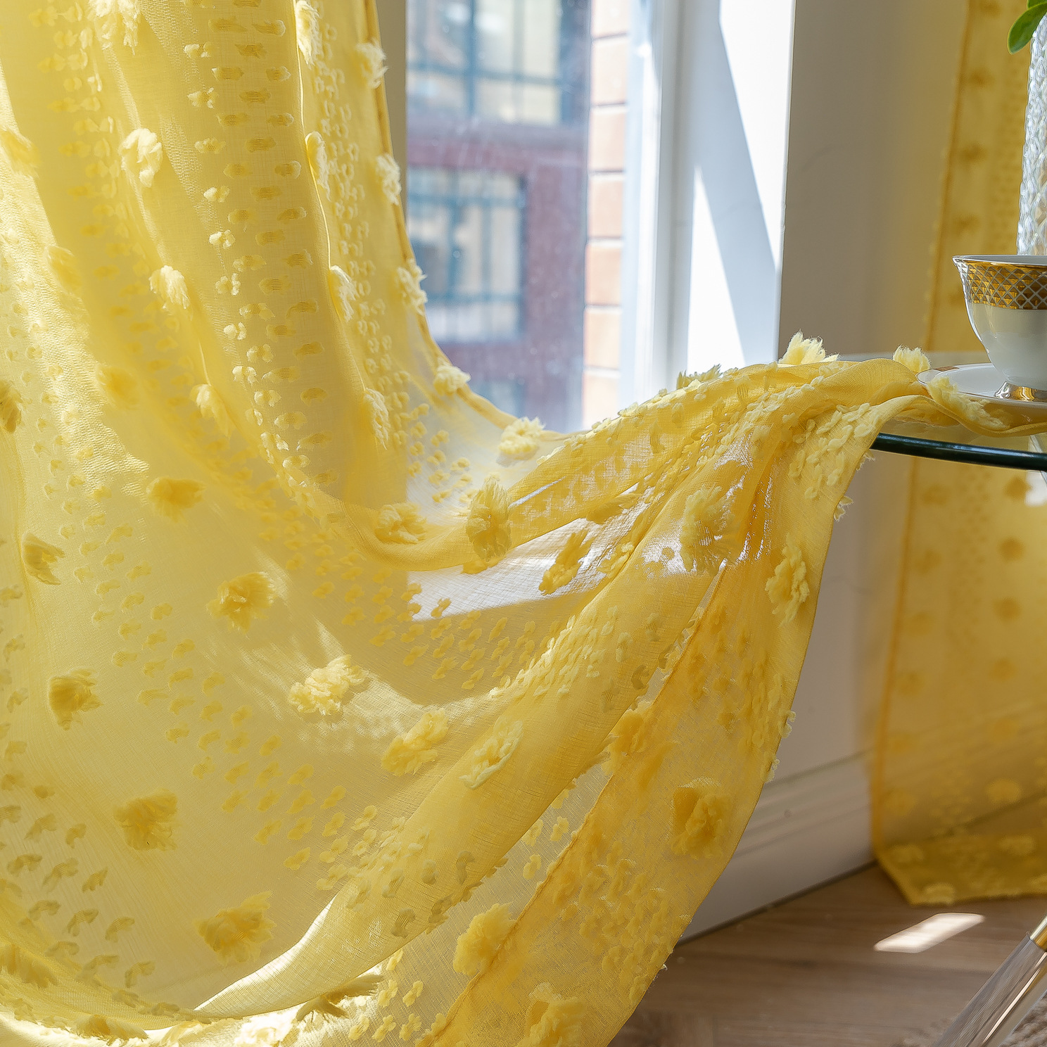 Cross-border best-selling Instagram influencer finished yellow niche light and thin window screen for living rooms and bedrooms. Manufacturer pic 56