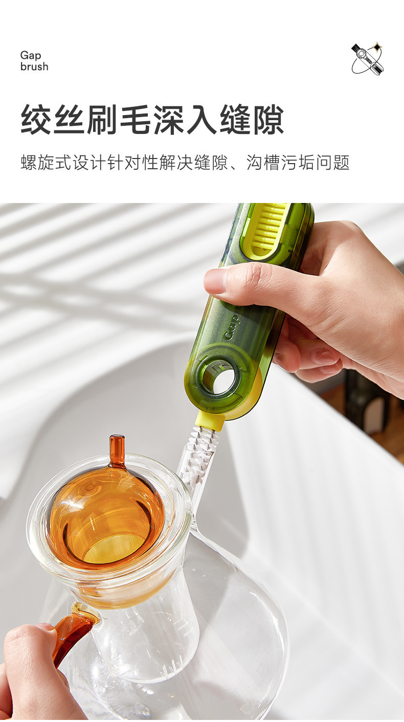 三合一U形清洁杯刷奶瓶保温杯盖缝隙清洁刷奶瓶杯口硅胶刷批发详情8