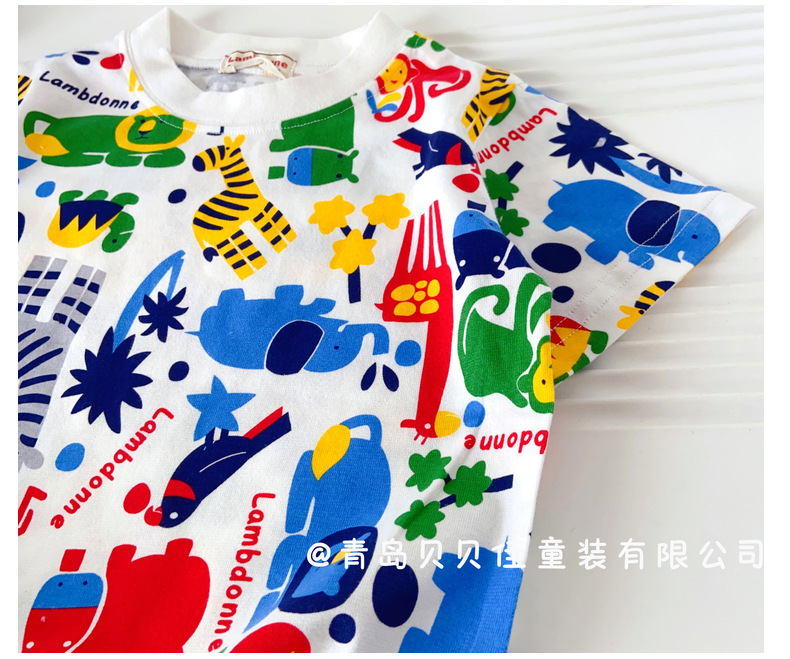 儿童短袖T恤日系Miki夏季薄款2025年女童短袖批发中小童外贸童装详情28