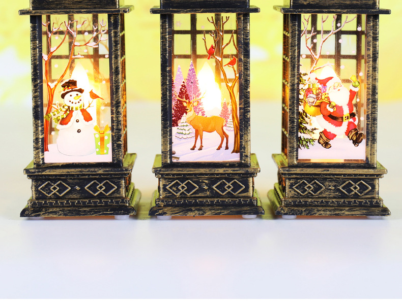 Cross-border new Christmas decorations: small wind lamps, retro phone booths, night lights, and creative Christmas gifts pic 8
