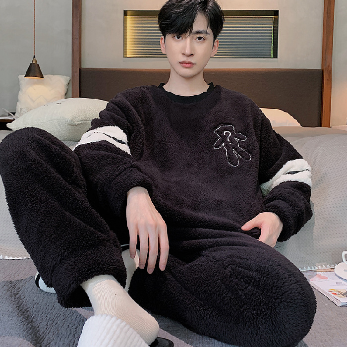 睡衣女珊瑚绒秋冬季学生加厚加绒法兰绒保暖甜美冬季天家居服套装详情25