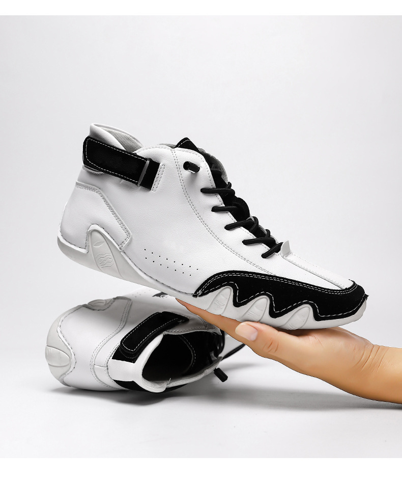 跨境独立站爆款女士马丁靴时尚拼色情侣鞋男女大码高帮休闲鞋短靴详情38