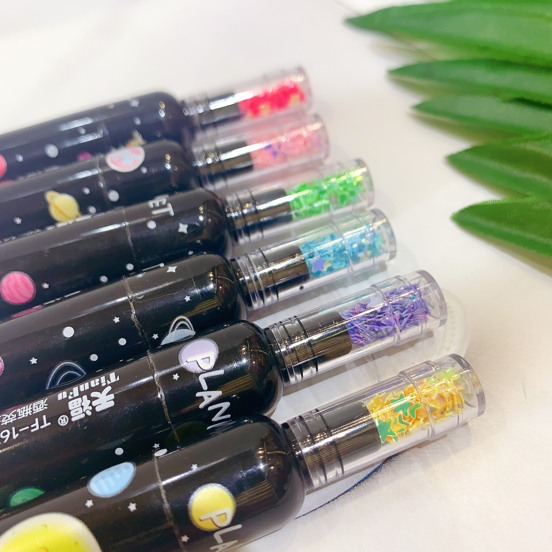 天福韩国星球红酒瓶荧光笔可爱创意造型涂鸦重点标记笔学生亮片批发Q-1240详情12