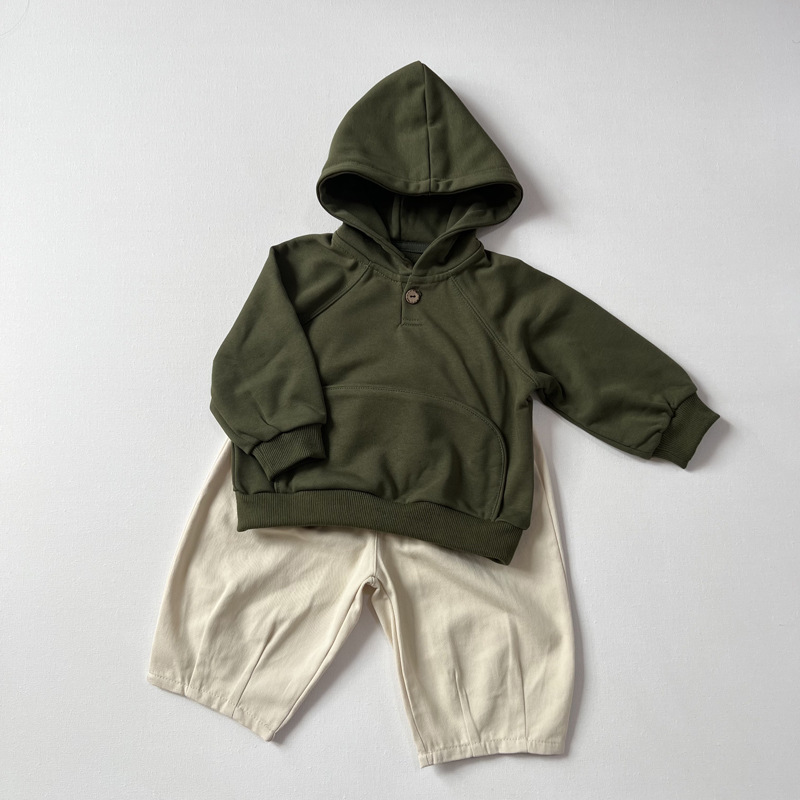 (焦糖布蕾)儿童休闲套头连帽卫衣秋季婴幼儿男童女童宽松韩版卫衣详情24