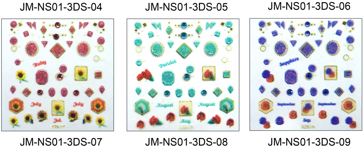 3D nail stickers, nail art stickers, laser stickers, new process, super adhesive back glue process pic 15