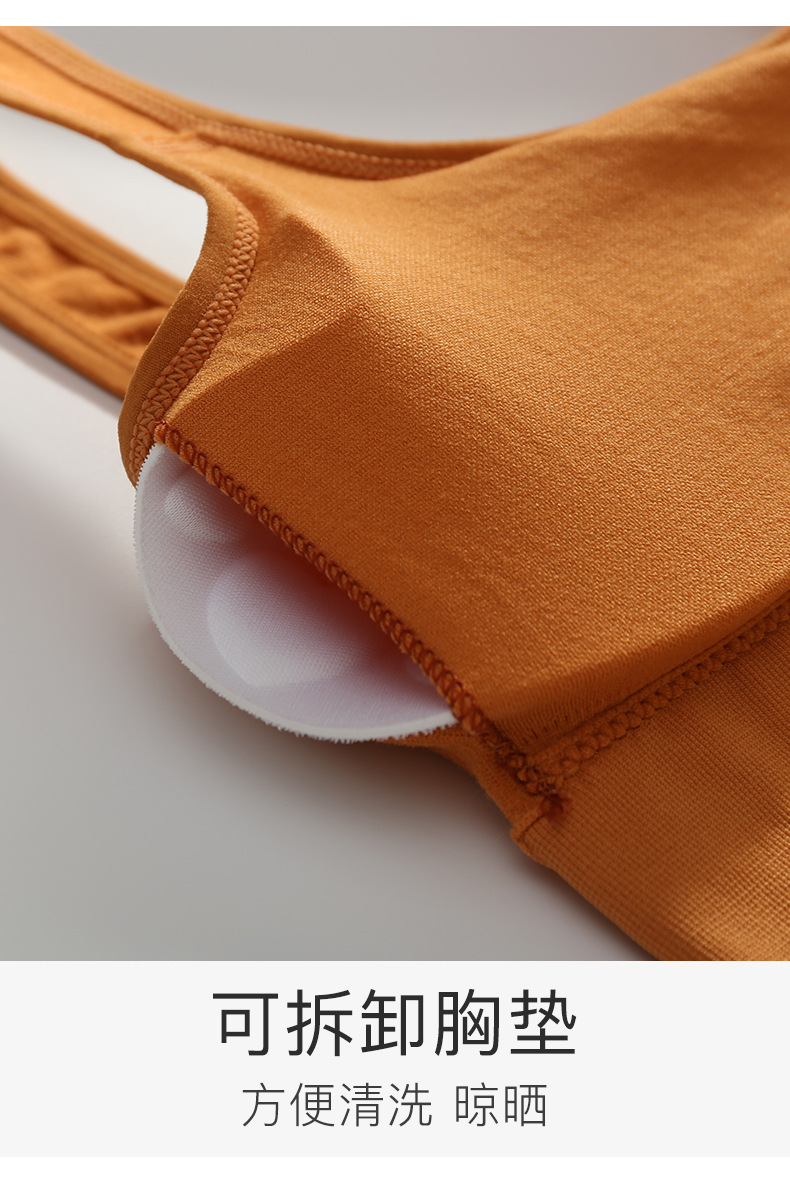Versión coreana sin costuras deporte belleza espalda pecho mujer transpirable sin aros running yoga vest estilo versátil ropa interior exterior pic 14