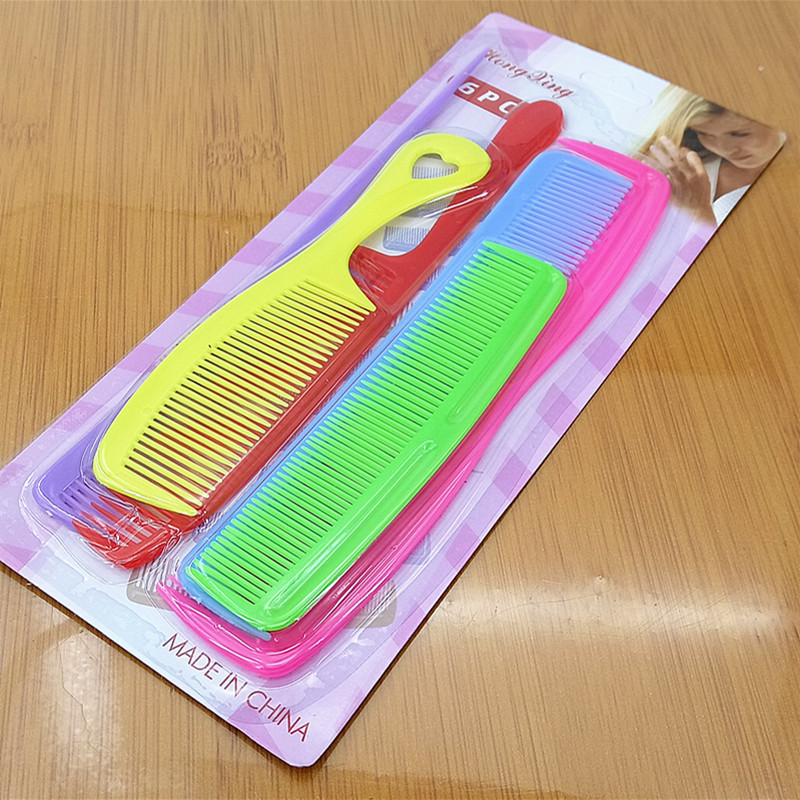 Wholesale 6-piece sets of colored combs, plastic combs, hair combs, pointed tail combs and flat combs are on sale at 2 yuan pic 5