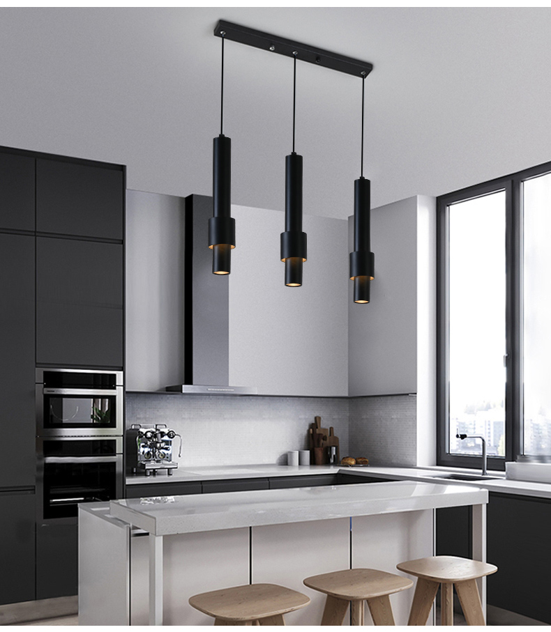 轻奢吊线前台吧台简约现代长线圆柱形长筒led设计北欧床头小吊灯详情9